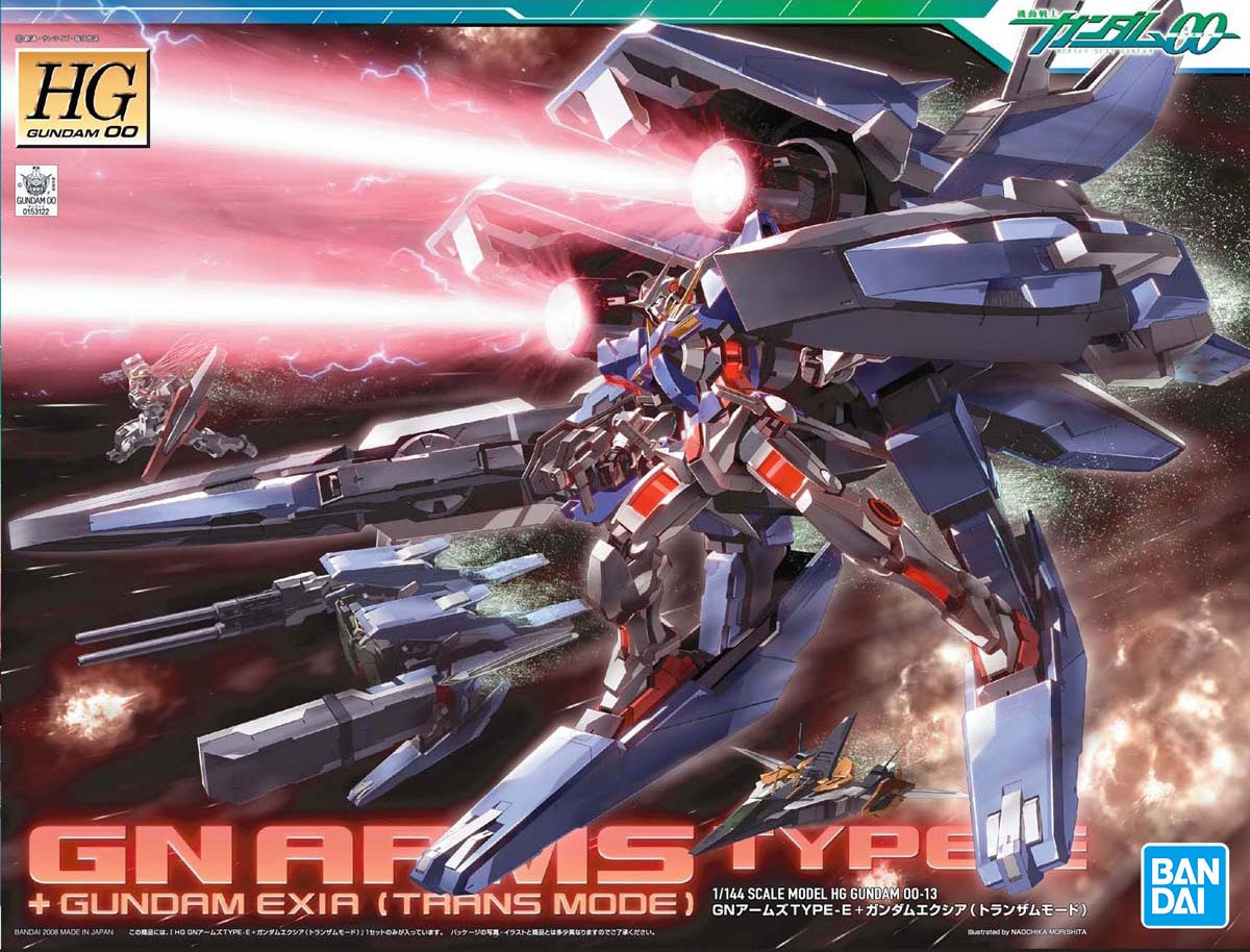 1/144 HG GN ARMS TYPE E + GUNDAM EXIA (TRANSAM MODE) collectible scale model made of plastics by Bandai