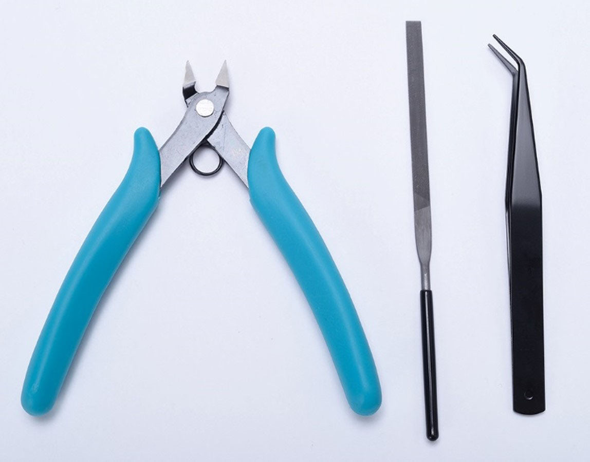 BTF001 Basic Tool Set for Plastic Model Kits Model Making Tools Set of 3 by Mr. Hobby made of Metal Plastic Silicone