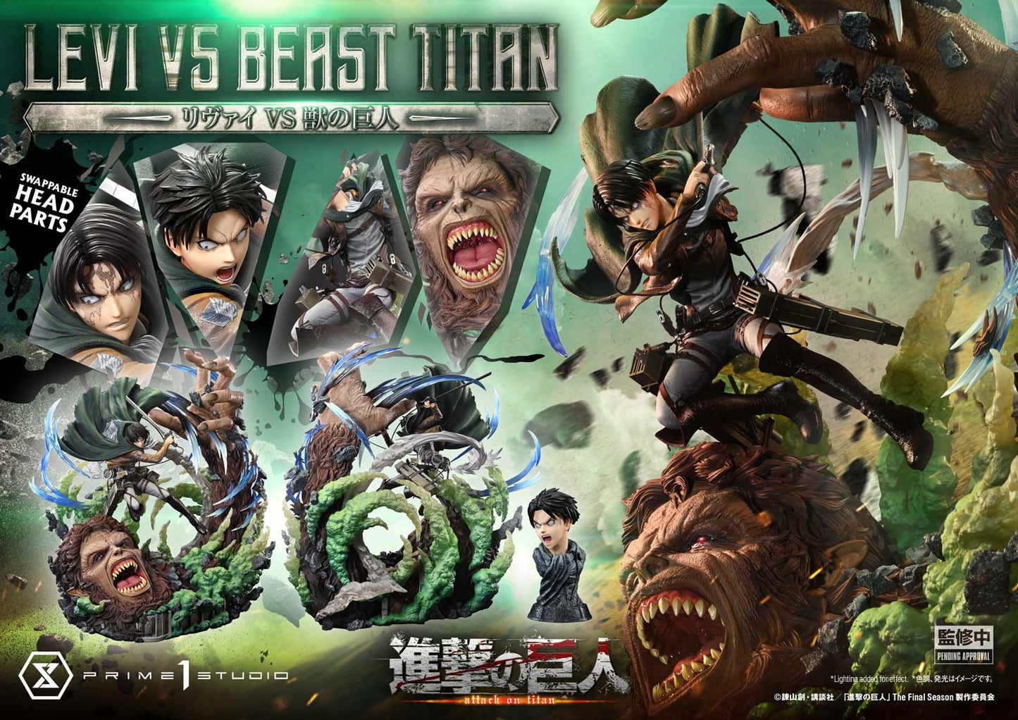 Ultimate Premium Masterline Levi VS Beast Titan collectible scale model made of plastics by Tokyo Figure