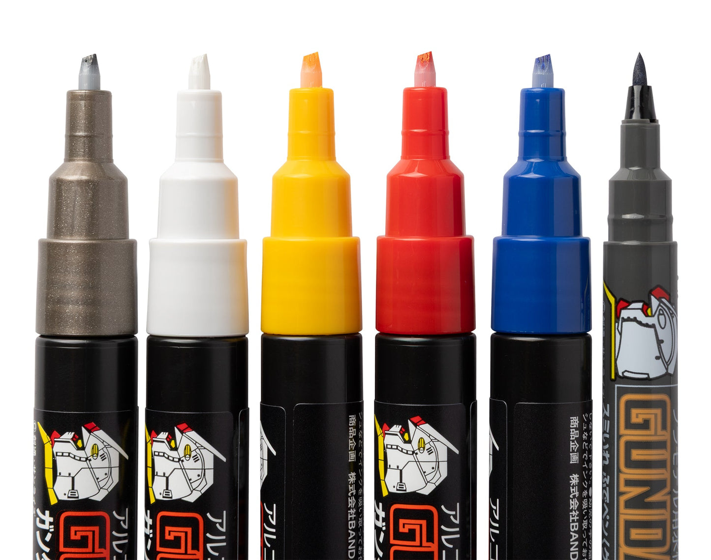 Mr. Hobby GMS105 Gundam Marker Basic Set Felt-Tip Pen Chisel Tip Set of 6 without packaging by GSI Creos