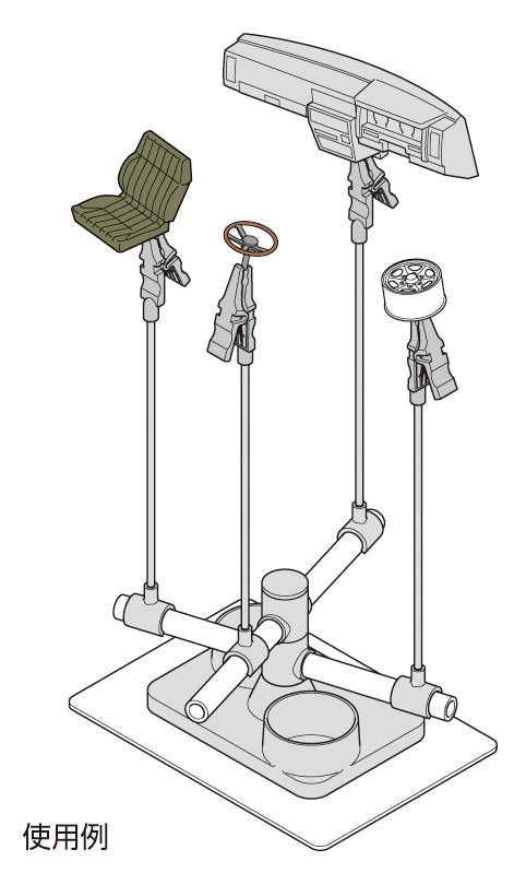 GT34 Mr. Almighty Clip II Painting Stand, Stand by Mr. Hobby made of Plastic Metal