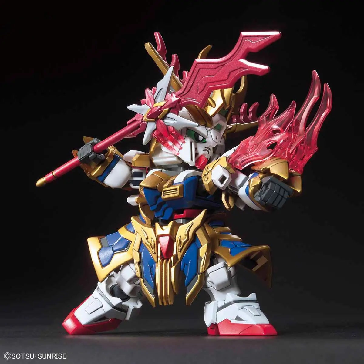 SD SANGOKU SOKETSUDEN Zhang Fei GOD GUNDAM collectible scale model made of plastics by Bandai