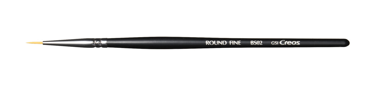 BS02 Mr. Brush Fine Round Brush painting tool with packaging by Mr. Hobby