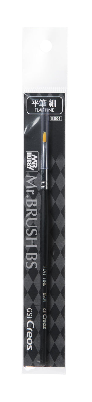 BS04 Mr. Brush Fine Flat Brush painting tool with packaging by Mr. Hobby