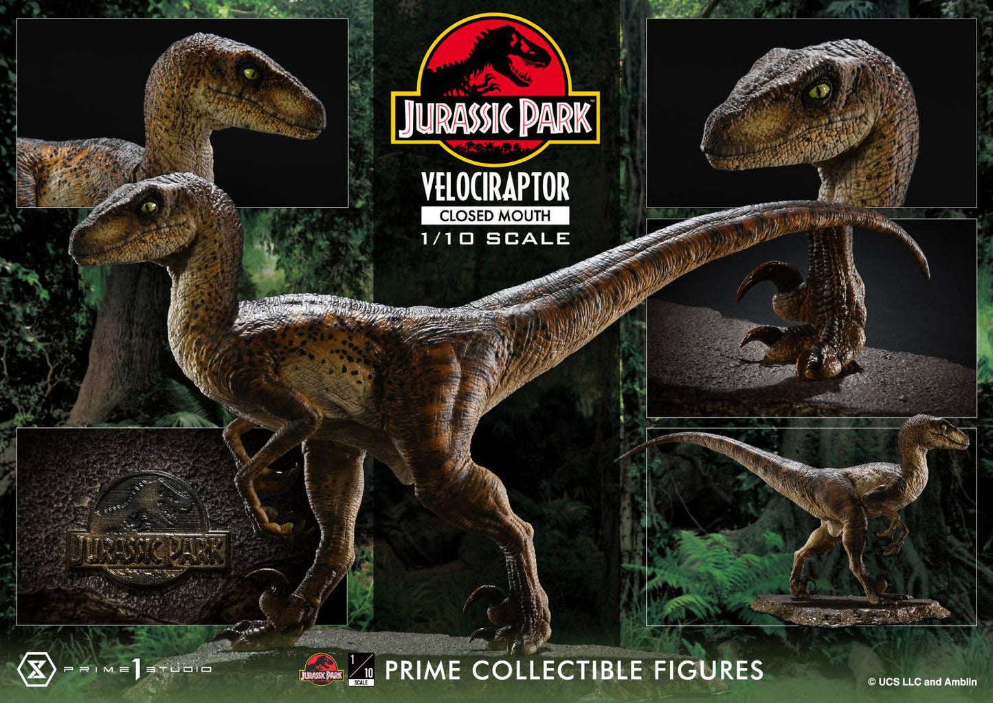 Prime Collectible Figure Velociraptor Closed Mouth collectible scale model made of plastics by Tokyo Figure