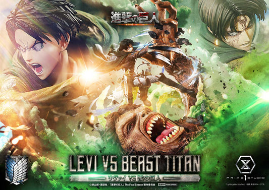 Ultimate Premium Masterline Levi VS Beast Titan collectible scale model made of plastics by Tokyo Figure