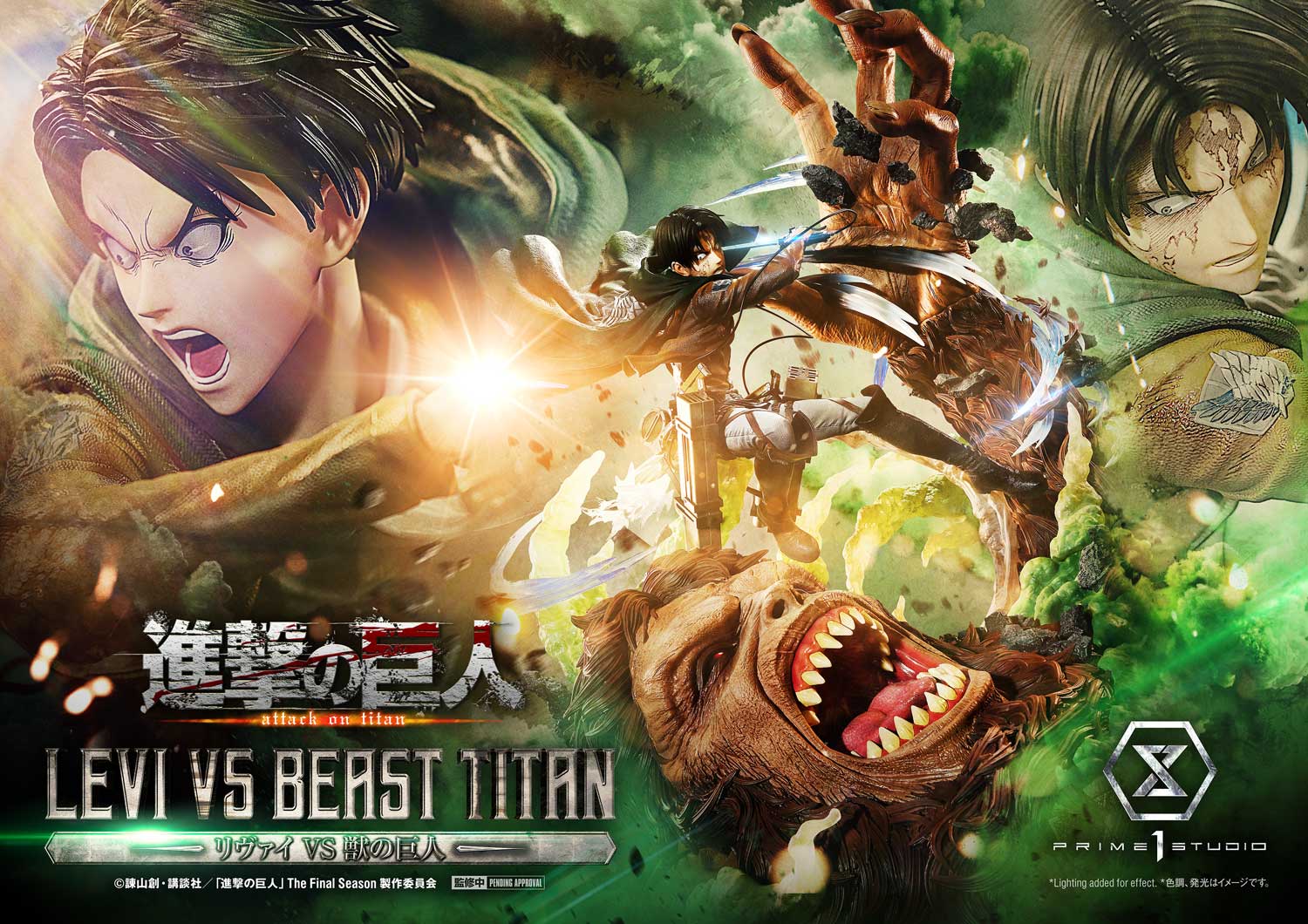 Ultimate Premium Masterline Levi VS Beast Titan collectible scale model made of plastics by Tokyo Figure