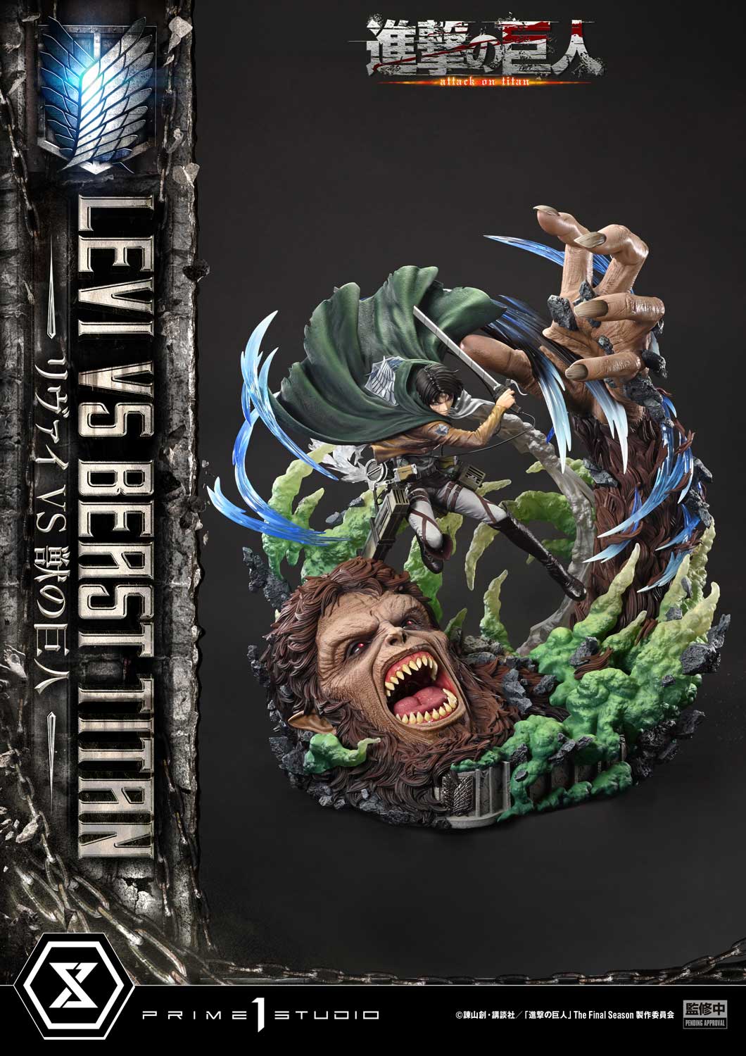 Ultimate Premium Masterline Levi VS Beast Titan collectible scale model made of plastics by Tokyo Figure