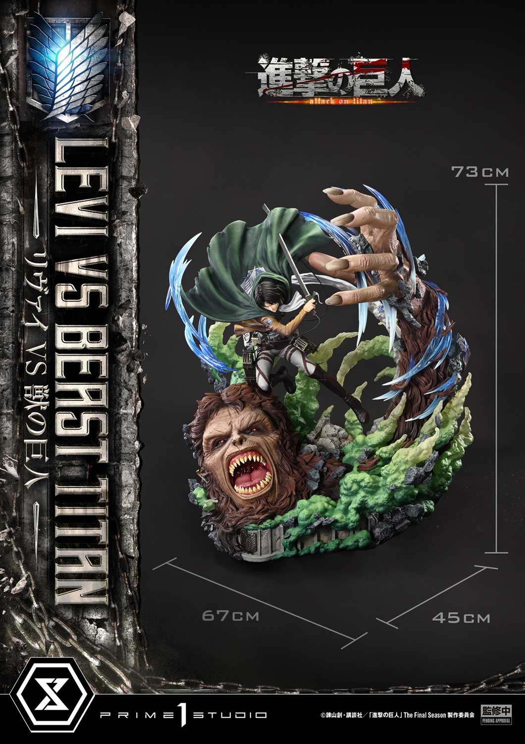 Ultimate Premium Masterline Levi VS Beast Titan collectible scale model made of plastics by Tokyo Figure