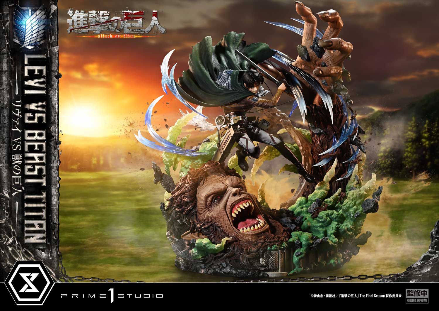 Ultimate Premium Masterline Levi VS Beast Titan collectible scale model made of plastics by Tokyo Figure