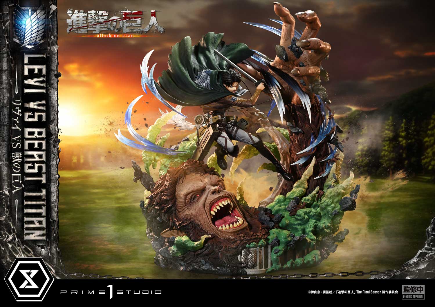 Ultimate Premium Masterline Levi VS Beast Titan collectible scale model made of plastics by Tokyo Figure