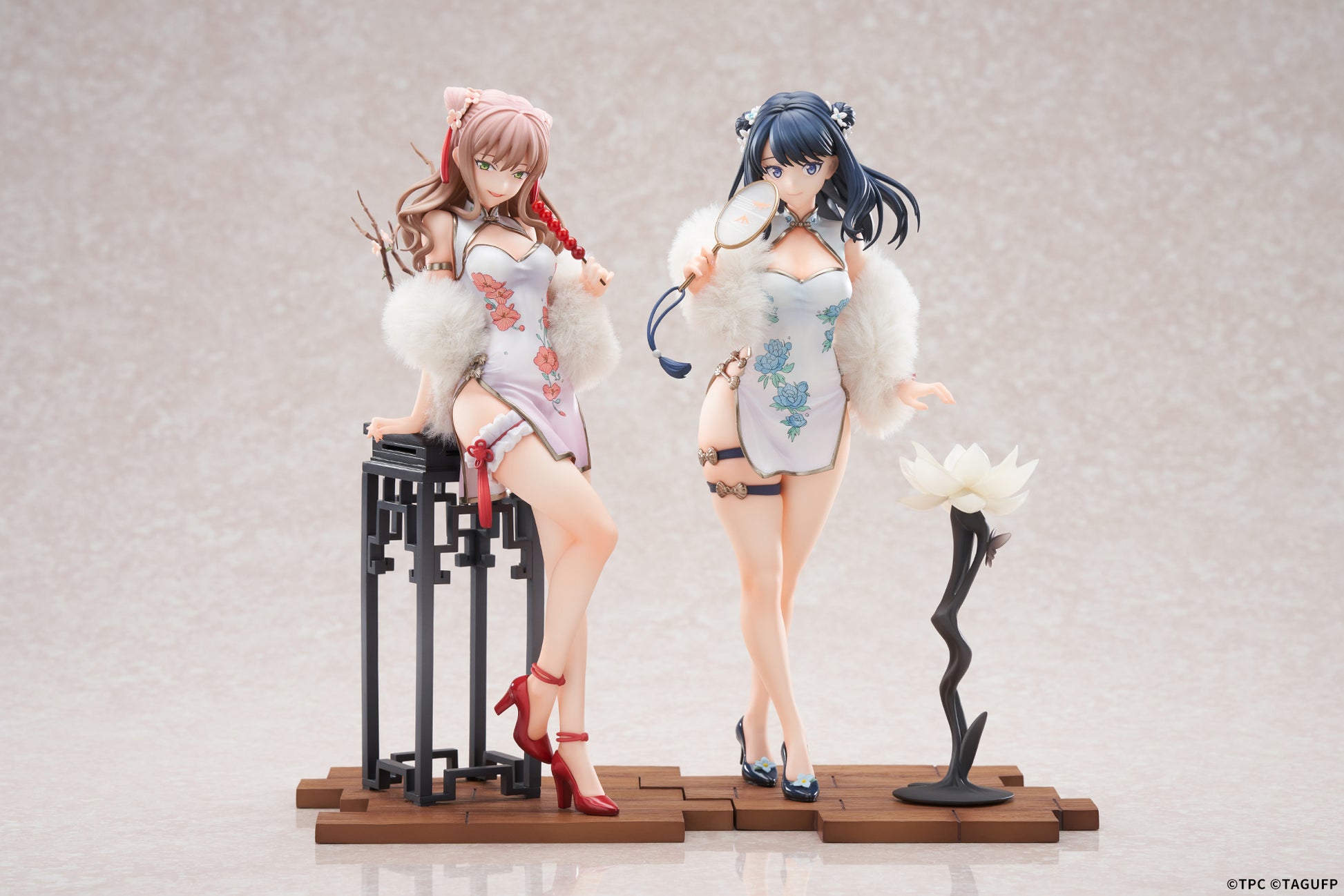 Takarada Rikka & Minami Yume Set China Dress Ver. collectible scale model made of plastics by Tokyo Figure