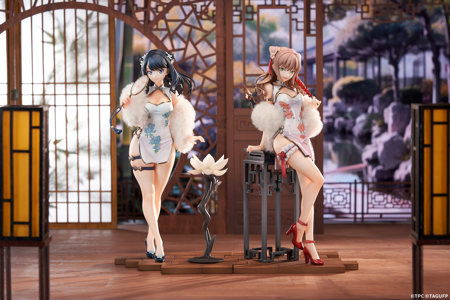 Takarada Rikka & Minami Yume Set China Dress Ver. collectible scale model made of plastics by Tokyo Figure