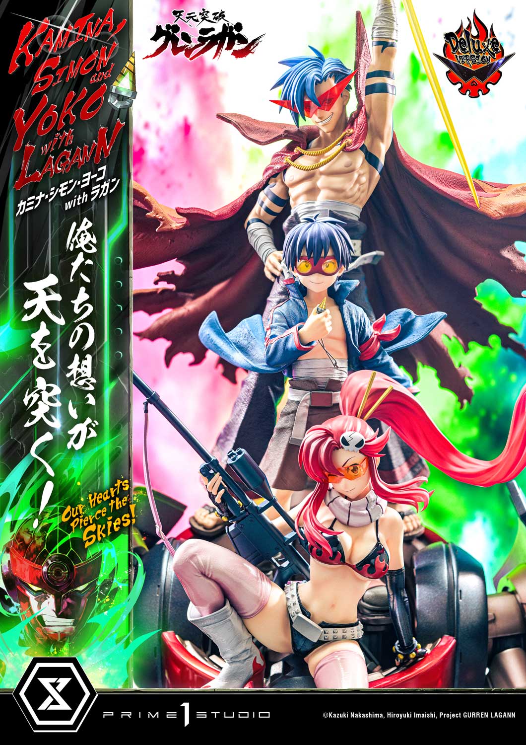 Tengen Toppa Gurren Lagann - Ultimate Premium Master Line – Kamina, Simon & Yoko with Lagann DX Edition collectible scale model made of plastics by Tokyo Figure