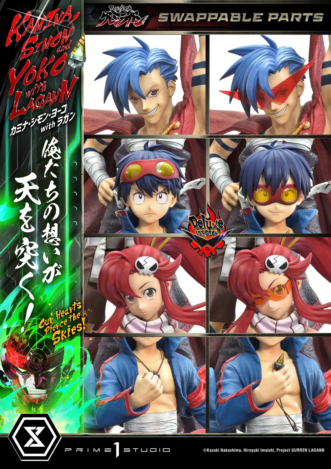 Tengen Toppa Gurren Lagann - Ultimate Premium Master Line – Kamina, Simon & Yoko with Lagann DX Edition collectible scale model made of plastics by Tokyo Figure