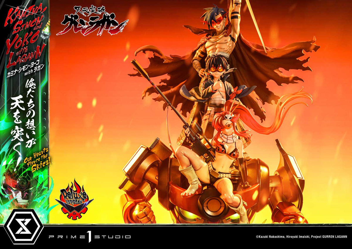 Tengen Toppa Gurren Lagann - Ultimate Premium Master Line – Kamina, Simon & Yoko with Lagann DX Edition collectible scale model made of plastics by Tokyo Figure