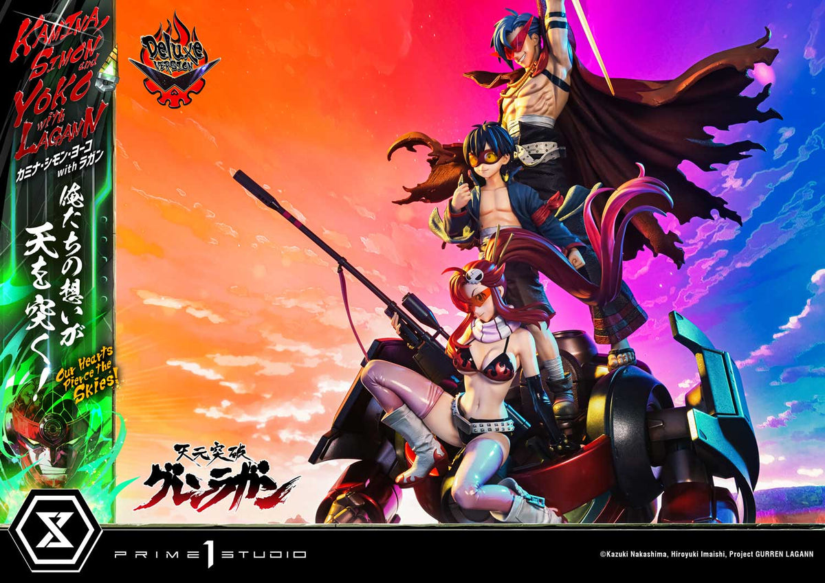 Tengen Toppa Gurren Lagann - Ultimate Premium Master Line – Kamina, Simon & Yoko with Lagann DX Edition collectible scale model made of plastics by Tokyo Figure