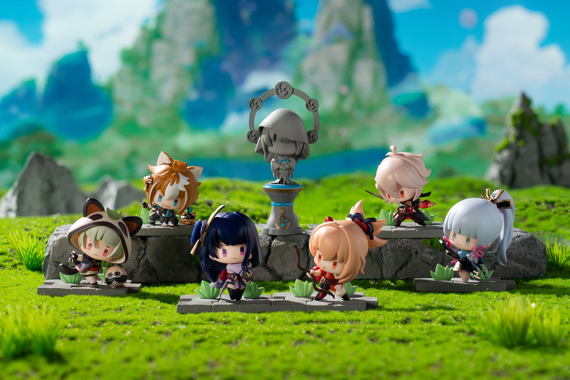 Genshin Impact 'Heroic Figures of the Battlefield' Trading Figures Inazuma Edition 6-piece BOX collectible scale model made of plastics by Tokyo Figure