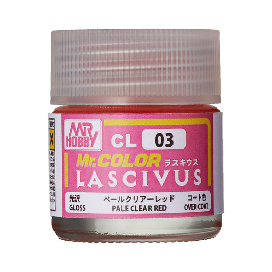 Mr. Hobby CL03 Mr. Color Lascivus Pale Clear Red Model Paint by GSI Creos 10 ml paint bottle front view