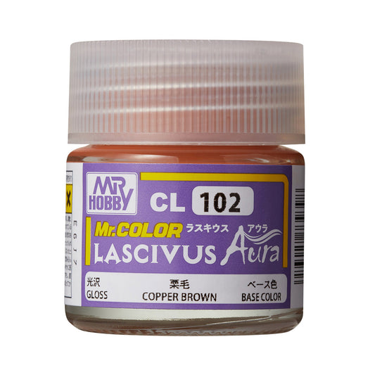 Mr. Hobby CL102 Mr. Color Lascivus Copper Brown Model Paint by GSI Creos 10 ml paint bottle front view