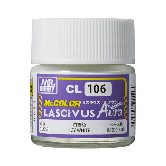 Mr. Hobby CL106 Mr. Color Lascivus Icey White Model Paint by GSI Creos 10 ml paint bottle front view