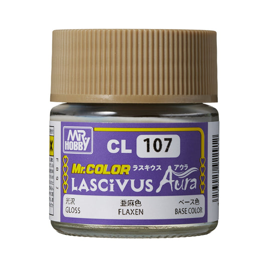 Mr. Hobby CL107 Mr. Color Lascivus Flaxen Model Paint by GSI Creos 10 ml paint bottle front view