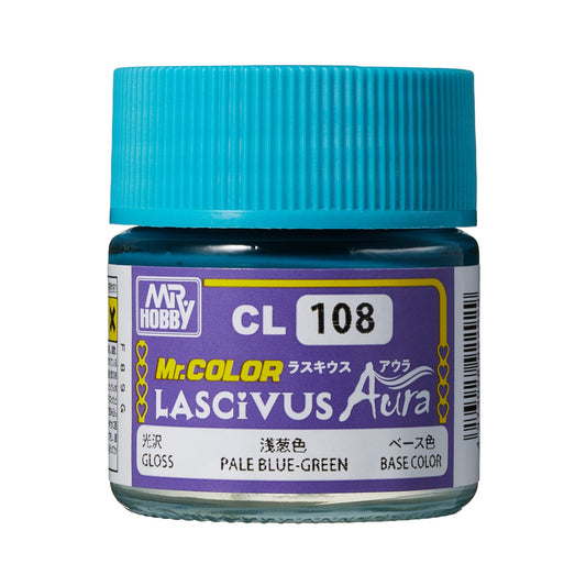 Mr. Hobby CL108 Mr. Color Lascivus Gloss Pale Blue Model Paint by GSI Creos 18 ml paint bottle front view