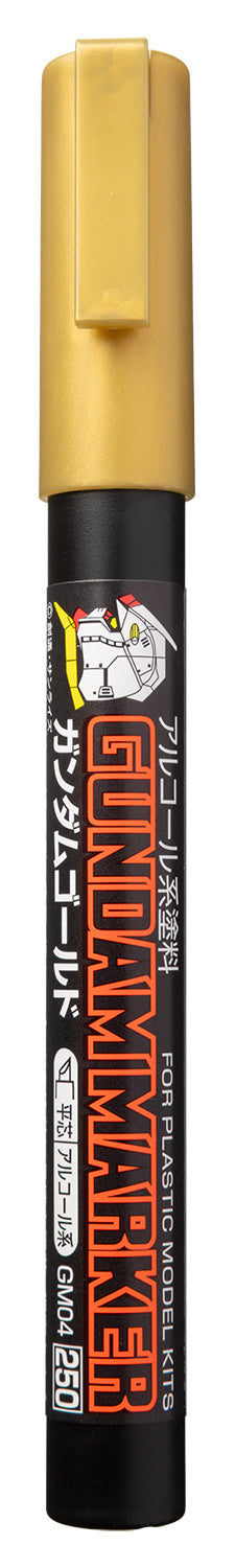 Mr. Hobby GM04 Gundam Marker Gold Felt-Tip Pen Gold color Chisel Tip without packaging by GSI Creos