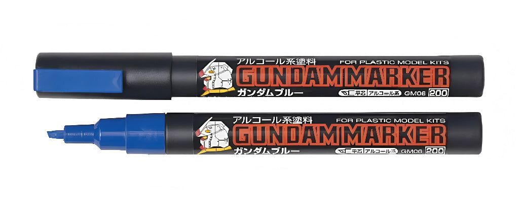 Mr. Hobby GM06 Gundam Marker Blue Felt-Tip Pen Blue color Chisel Tip without cap by GSI Creos