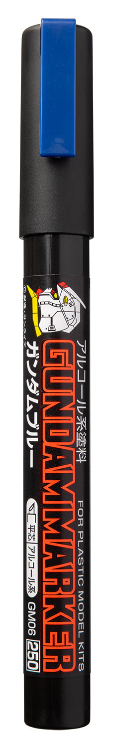 Mr. Hobby GM06 Gundam Marker Blue Felt-Tip Pen Blue color Chisel Tip without packaging by GSI Creos