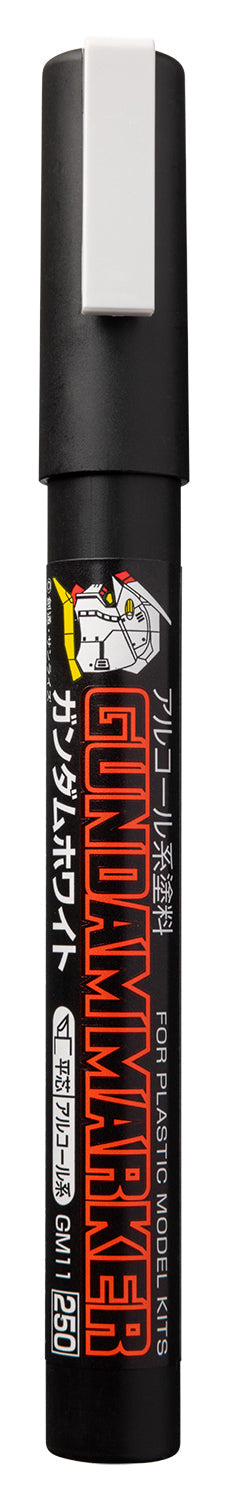 Mr. Hobby GM11 Gundam Marker White Felt-Tip Pen White color Chisel Tip without packaging by GSI Creos