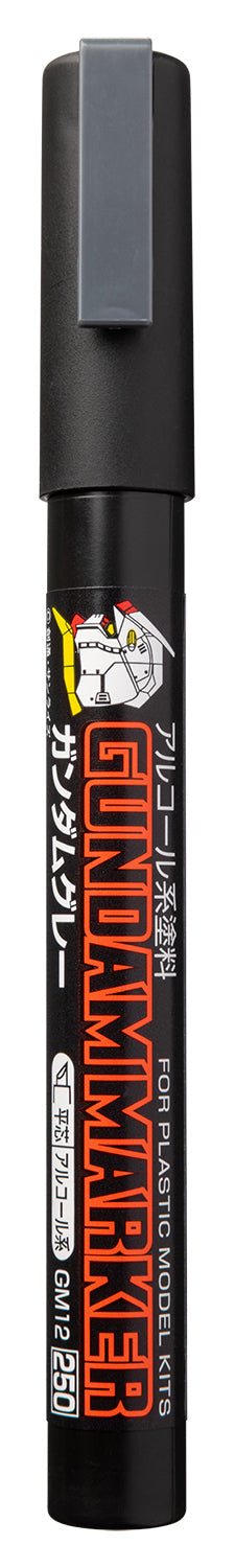 Mr. Hobby GM12 Gundam Marker Gray Felt-Tip Pen Gray color Chisel Tip without packaging by GSI Creos