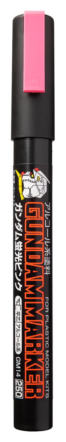 Mr. Hobby GM14 Gundam Marker Pink Fluorescent Felt-Tip Pen Pink color Chisel Tip without packaging by GSI Creos