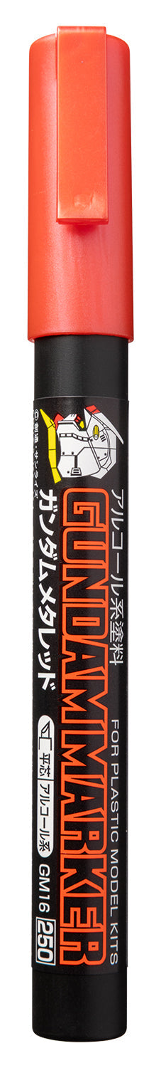 Mr. Hobby GM16 Gundam Marker Meta Red Felt-Tip Pen Red color Chisel Tip without packaging by GSI Creos