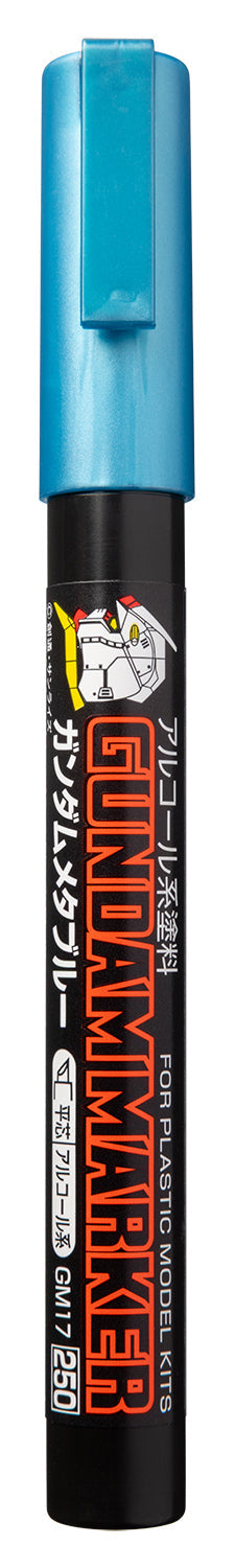 Mr. Hobby GM17 Gundam Marker Meta Blue Felt-Tip Pen Blue color Chisel Tip without packaging by GSI Creos