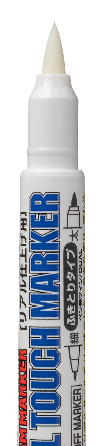Mr. Hobby GM400 Real Touch Marker - Grading Marker Felt-Tip Pen Extra Fine Tip and Broad Tip close up fine by GSI Creos