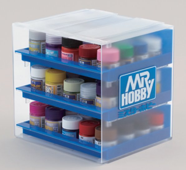 GT94 Mr. Stand Storage Box, Paint Stand by Mr. Hobby made of Plastic