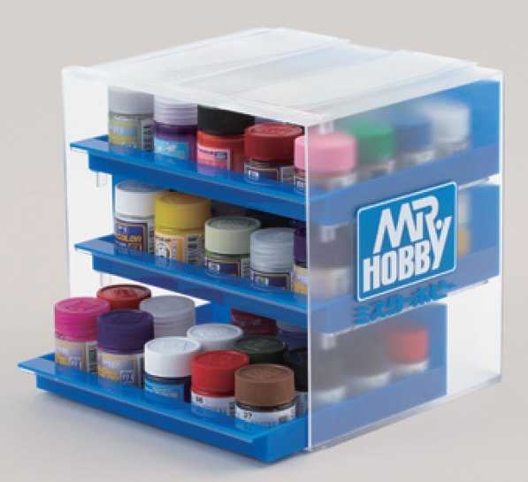 GT94 Mr. Stand Storage Box, Paint Stand by Mr. Hobby made of Plastic