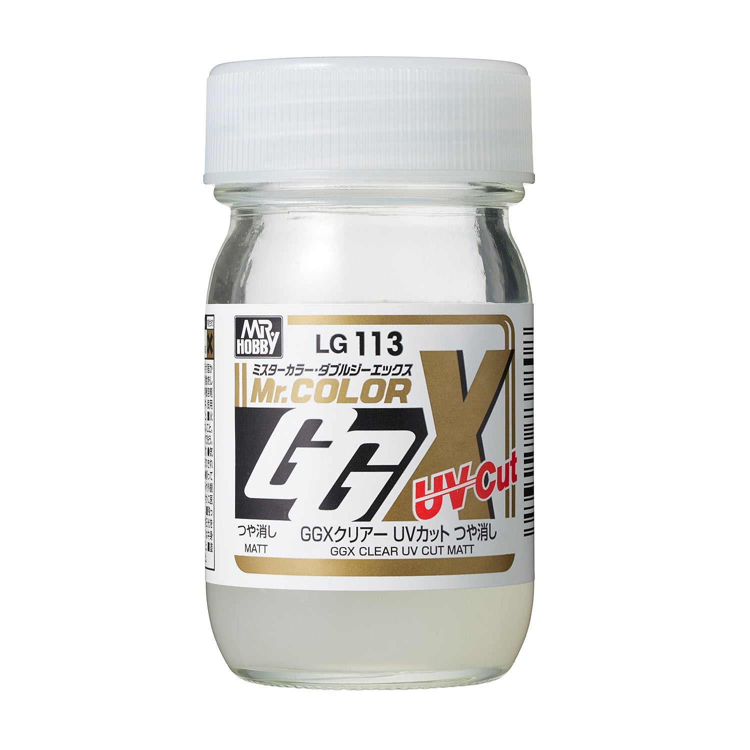 Mr. Hobby LG113 Mr. Color GGX Clear UV Cut Matt Model Paint by GSI Creos 60 ml paint bottle front view
