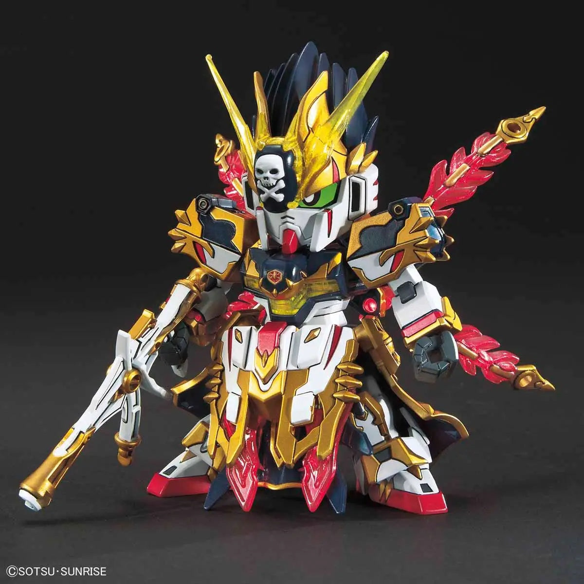 SD Sangoku Soketsuden Gan Ning Crossbone Gundam collectible scale model made of plastics by Bandai