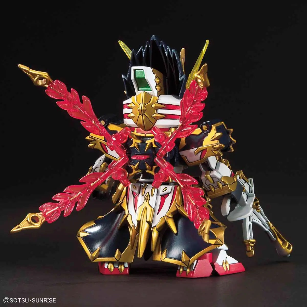 SD Sangoku Soketsuden Gan Ning Crossbone Gundam collectible scale model made of plastics by Bandai