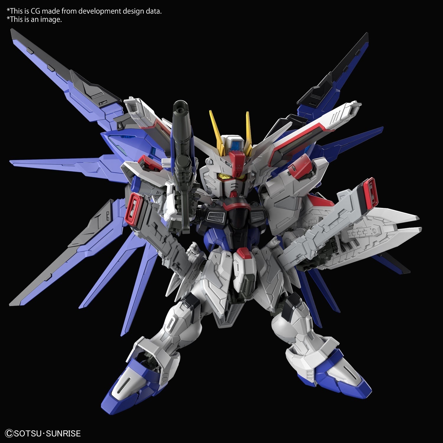 Master Grade SD Freedom Gundam collectible scale model made of plastics by Bandai