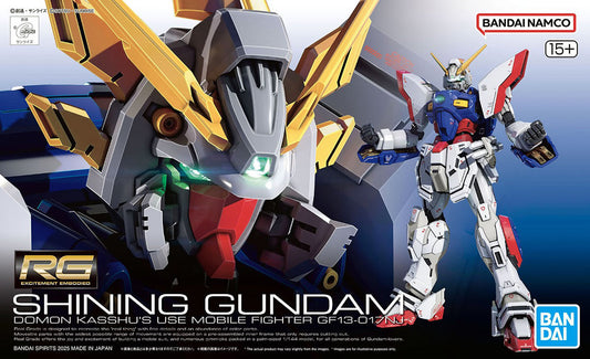 1/144 RG Shining Gundam collectible scale model made of plastics by Bandai