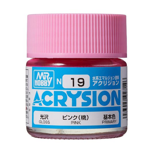 N19 Acrysion Color Pink Model Paint Pink color 10 ml by Mr. Hobby