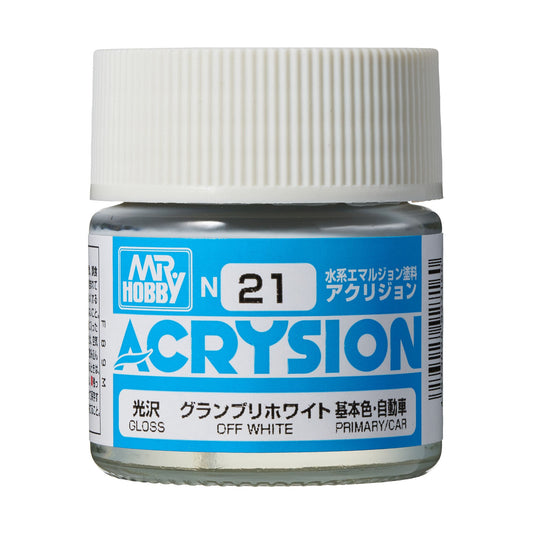 N21 Acrysion Color Off White Model Paint White color 10 ml by Mr. Hobby