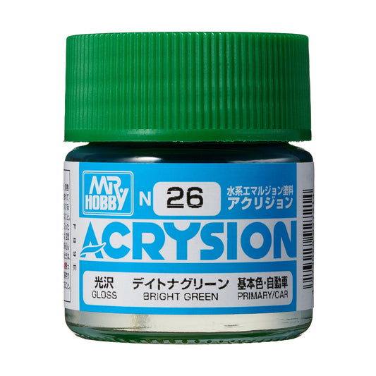 N26 Acrysion Color Bright Green Model Paint Green color 10 ml by Mr. Hobby