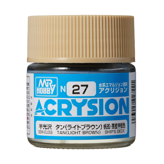 N27 Acrysion Color Tan Model Paint Khaki color 10 ml by Mr. Hobby