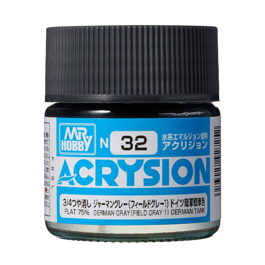 N32 Acrysion Color German Gray Model Paint Gray color 10 ml by Mr. Hobby