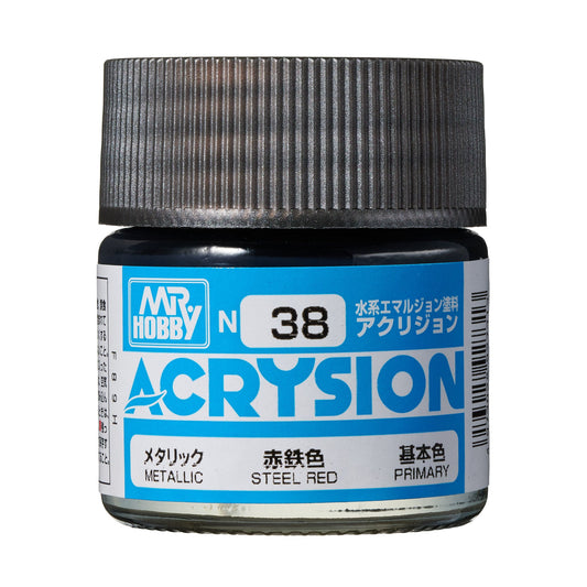 N38 Acrysion Color Steel Red Model Paint Red color 10 ml by Mr. Hobby