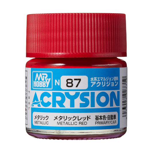 N87 Acrysion Color Metallic Red Model Paint Red color 10 ml by Mr. Hobby